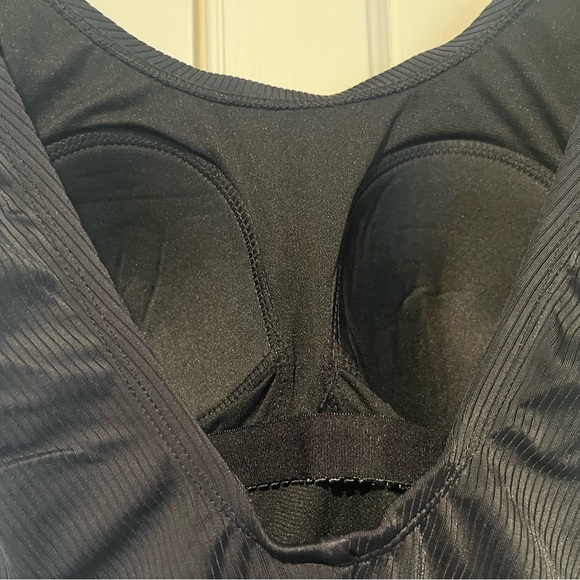 Women’s Hurley Black Ribbed One Piece Swimsuit - Picture 6 of 6